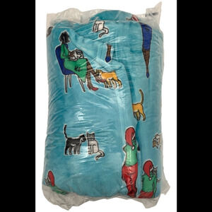 Kringle Express 60" x 80" Glamorous Holiday Throw Cats Black